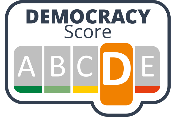Democracy-Score D - Schwächt die Demokratie durch Verzerrung und Delegitimierung